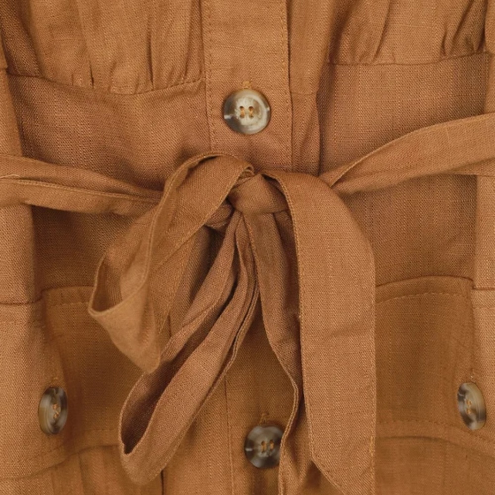 Lulu’s Meant For Greatness Tan Button-Front Mini … - image 8
